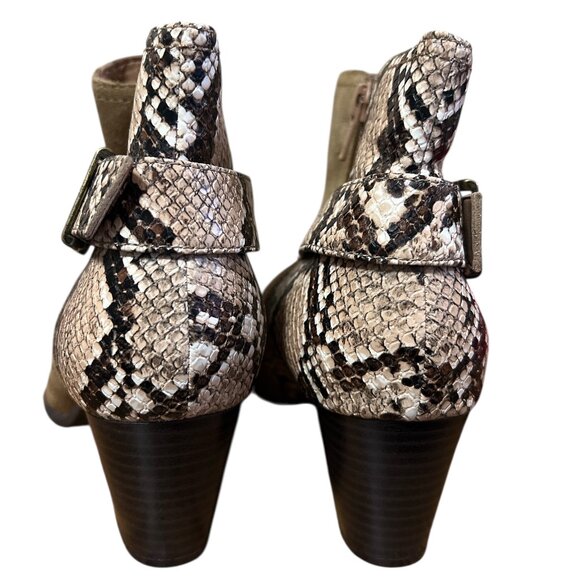 VIONIC Naomi Suede Snake-Print Water-Resistant Ankle Boots - Size 7.5 - Picture 5 of 6